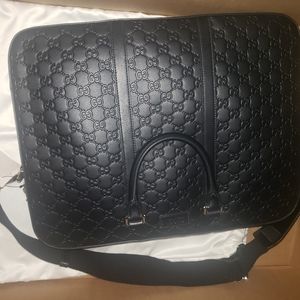 Gg embossed briefcase nwt